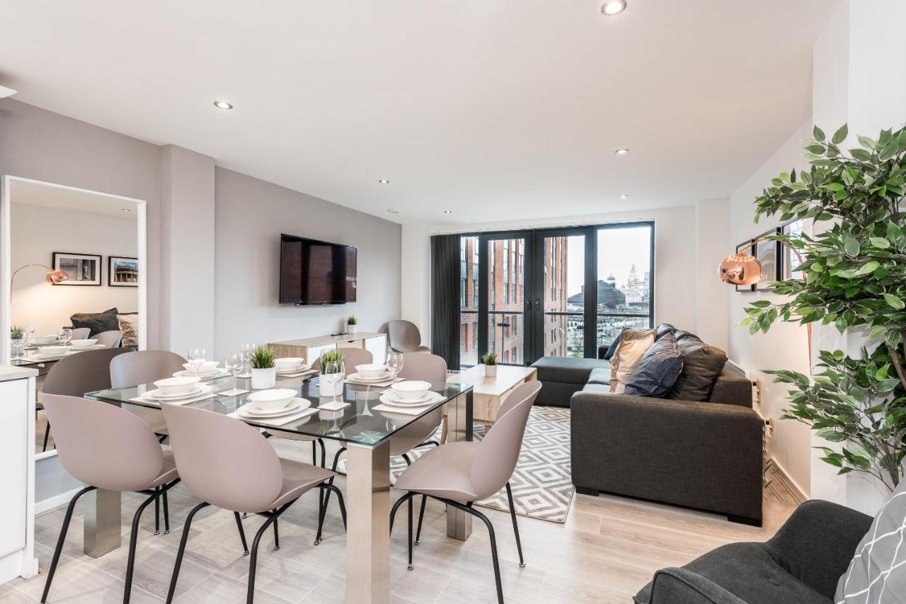 Host Apartments - Contemporary 3 Bed Apt With Balcony - Perfect For Long Stays Liverpool Exteriör bild